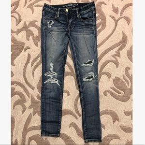 American Eagle size 4 short ripped jeans